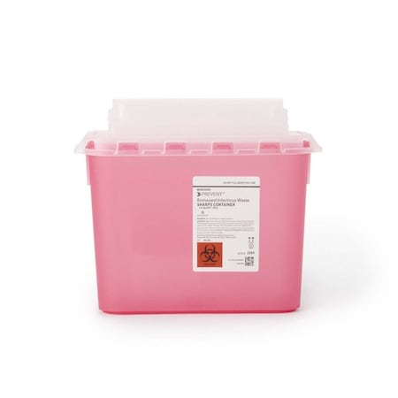 Mckesson Two-Piece Sharps Container, 5.4 Quart, 11 x 12 x 4-3/4 Inch, 20PK 2269